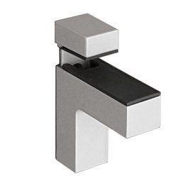 HERRAJES ALK Support Étagère Minigacela pour Verre et Bois Réglable 3-36mm Gris