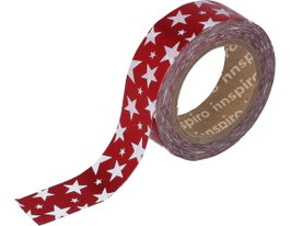 Innspiro Cinta masking tape Washi rouge étoiles série Metal 15mm x 10m