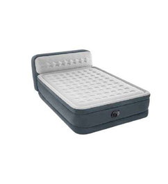 Intex - Matelas pneumatique Dura-Beam Deluxe Ultra Plush avec tête de lit, 152x236x86 cm, hauteur 46 cm, capacité de charge 227 kg