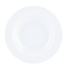 Quid Assiette creuse en porcelaine Basic 21,5 cm Blanc - Lot de 12 - Compatible micro-ondes et lave-vaisselle