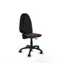 Chaise Algarra Contact permament de base Cuir écologique Marron foncé Structure polyamide noire Sans accoudoirs Sans appui-tête Roulettes autofreinées