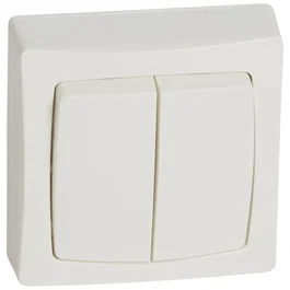 LEGRAND Interrupteur Double Oteo 10A Blanc Monobloc SON-086020