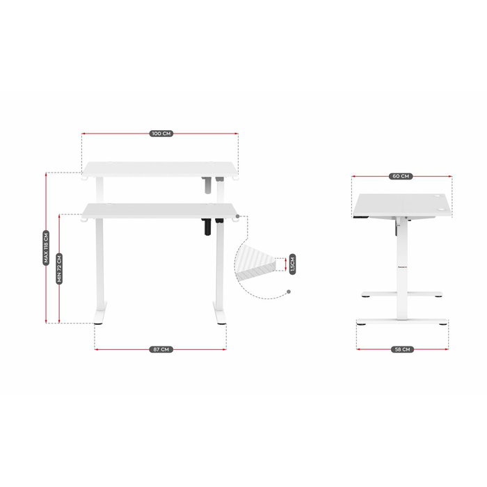 Huzaro Bureau HZ-Hero 7.9 White Blanc