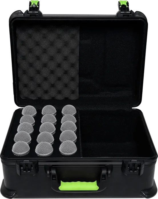 SBG Estuche De Transporte De Polietileno Para 15 Micrófonos - SBG Malette en Polyéthylène pour 15 Microphones avec Cadenas TSA