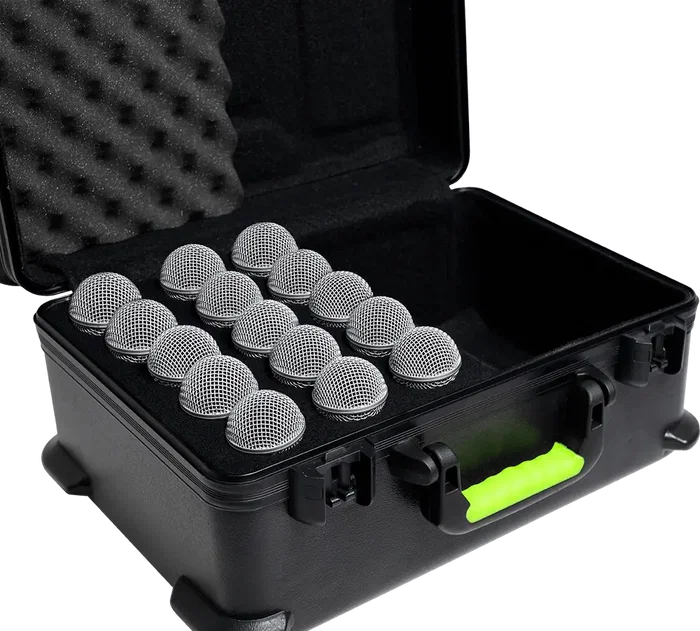 SBG Estuche De Transporte De Polietileno Para 15 Micrófonos - SBG Malette en Polyéthylène pour 15 Microphones avec Cadenas TSA