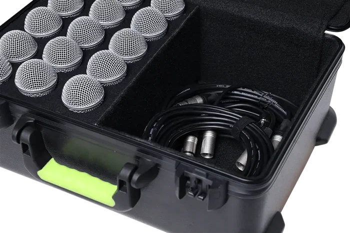 SBG Estuche De Transporte De Polietileno Para 15 Micrófonos - SBG Malette en Polyéthylène pour 15 Microphones avec Cadenas TSA