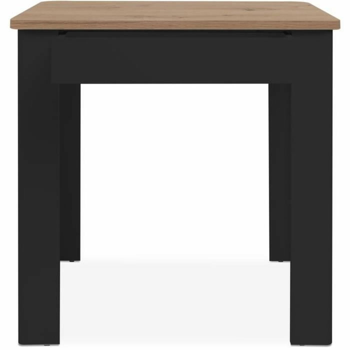 Table OSLO Rectangulaire 4 personnes - Noir / Chêne artisan Table OSLO Rectangulaire 4 personnes - Noir / Chêne artisan
