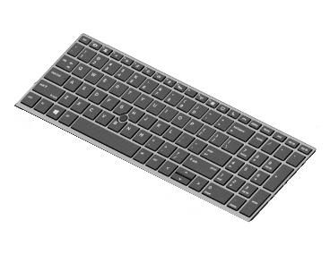 HP Clavier avec rétroéclairage pour EliteBook 850 G5, Noir, Français HP Clavier avec rétroéclairage pour EliteBook 850 G5, Noir, Français