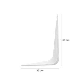 WOLFPACK LINEA PROFESIONAL Équerre peinte blanche 350 x 400 mm