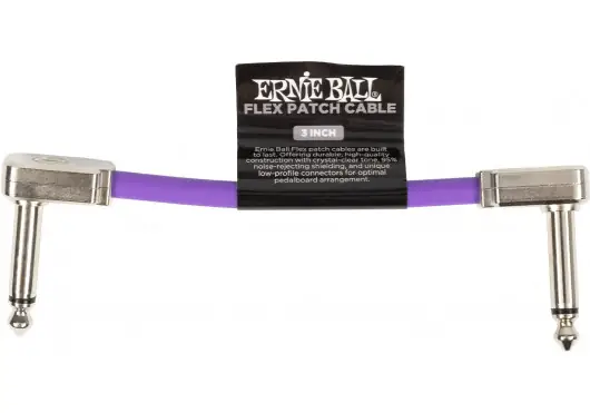 Ernie Ball 3? Purple Flex Patch Cable Connecteurs Bas Profil pour Pédalier Ernie Ball 3? Purple Flex Patch Cable Connecteurs Bas Profil pour Pédalier