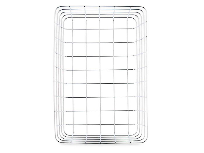KINVARA Cesta Metal Cromada Rectangular GRD, Plata
