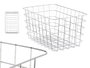 KINVARA Cesta Metal Cromada Rectangular GRD, Plata