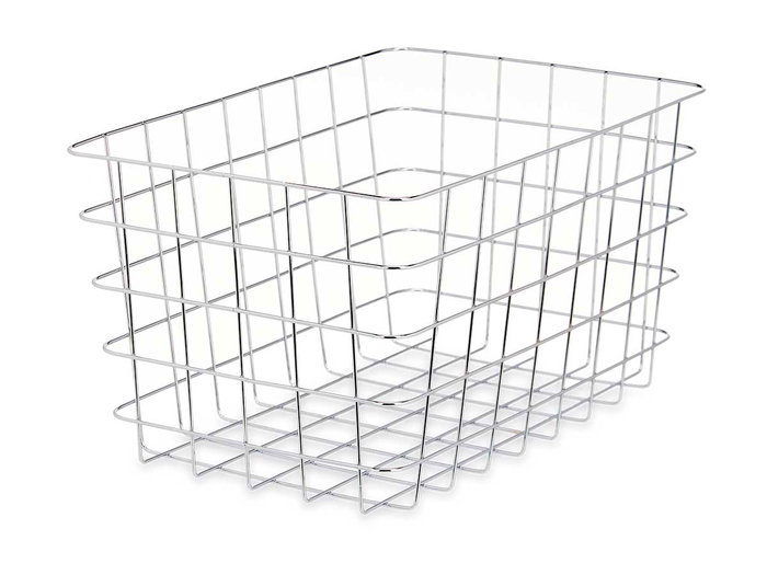 KINVARA Cesta Metal Cromada Rectangular GRD, Plata