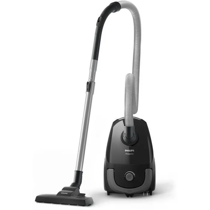 Philips FC8289/09 Aspirateur Traîneau avec Sac Série 2000 PowerGo - 900 W - 77 dB - Filtration HEPA ECARF - Gris Anthracite - Accessoires Intégrés
