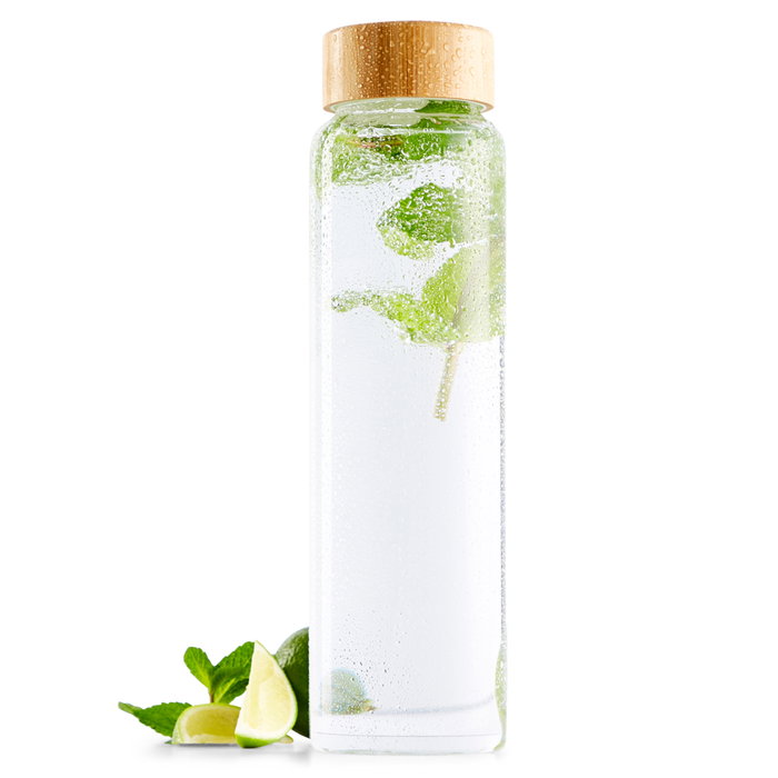 Day Bouteille 1 L en verre borosilicaté avec bouchon bambou Day Bouteille 1 L en verre borosilicaté avec bouchon bambou