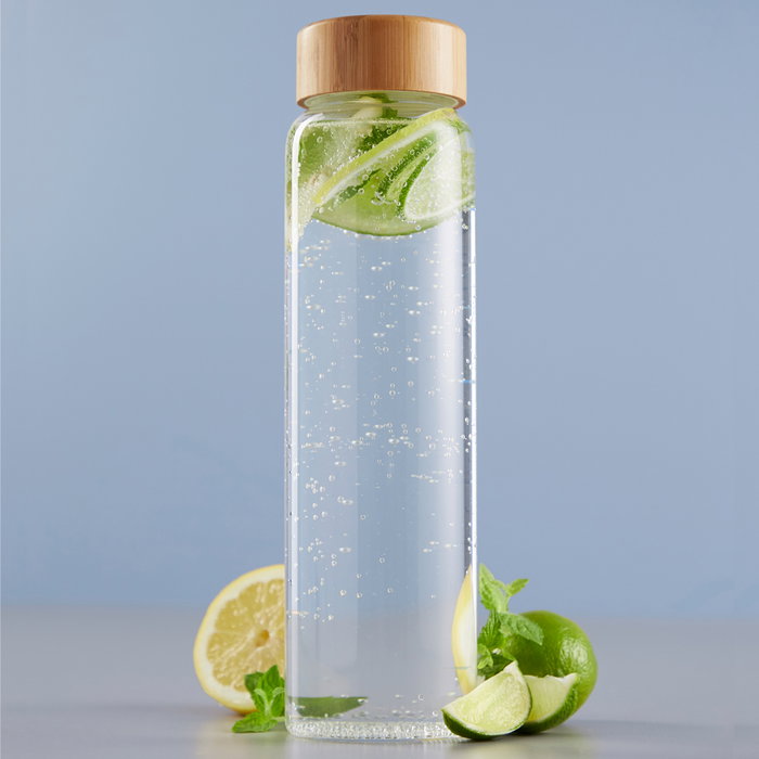 Day Bouteille 1 L en verre borosilicaté avec bouchon bambou Day Bouteille 1 L en verre borosilicaté avec bouchon bambou