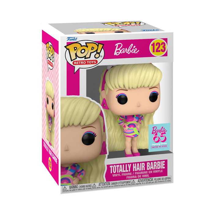 Funko Pop! Barbie Totally Hair Barbie - Figurine Vinyle Collectionneur - 10 cm - Licence Barbie - À partir de 3 ans