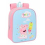 Peppa Pig Cartable Bleu et Rose Adaptable au Chariot
