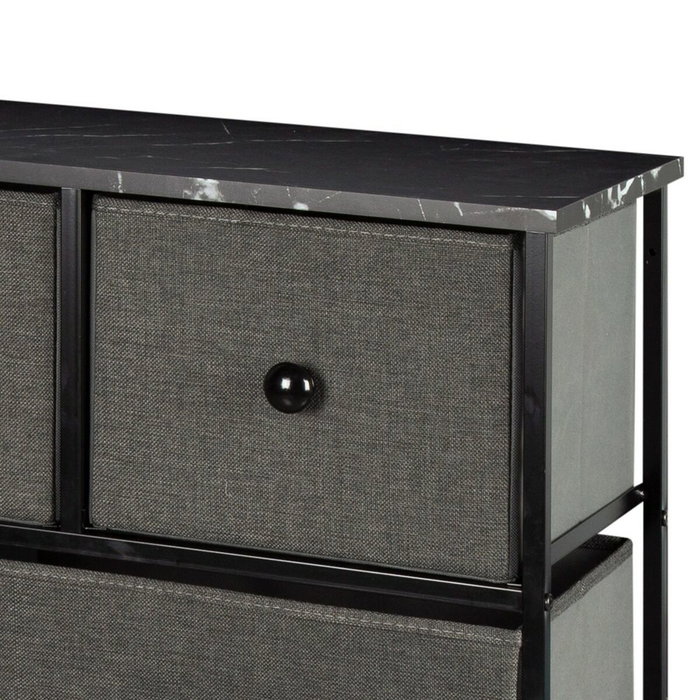 Max Home Commode Noir et Gris Marbre Max Home Commode Noir et Gris Marbre