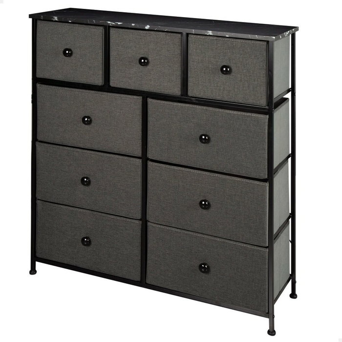Max Home Commode Noir et Gris Marbre Max Home Commode Noir et Gris Marbre