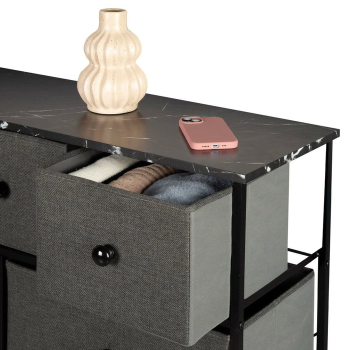 Max Home Commode Noir et Gris Marbre Max Home Commode Noir et Gris Marbre