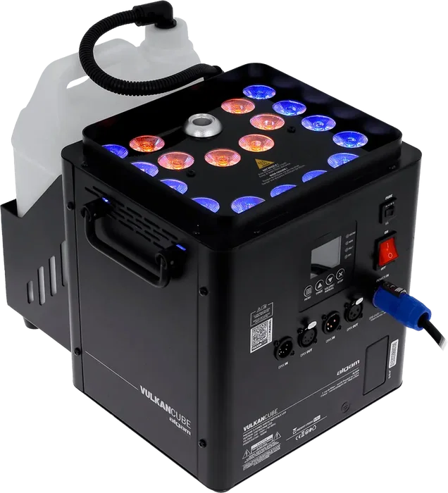 Algamlight Machine à Fumée Verticale LED 1500W - Effet Scénique avec 18 LED RGB, DMX 512, Réservoir 5L
