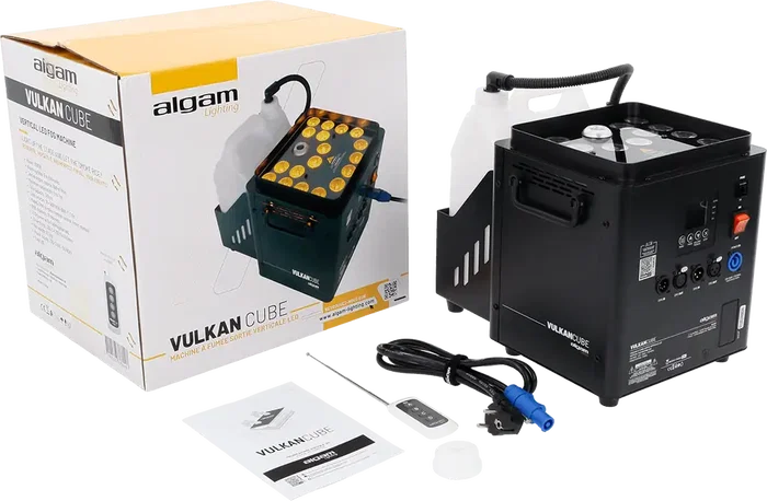 Algamlight Machine à Fumée Verticale LED 1500W - Effet Scénique avec 18 LED RGB, DMX 512, Réservoir 5L