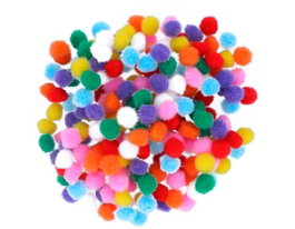 Innspiro Pompons en polypropylène mix 10mm 200 unités