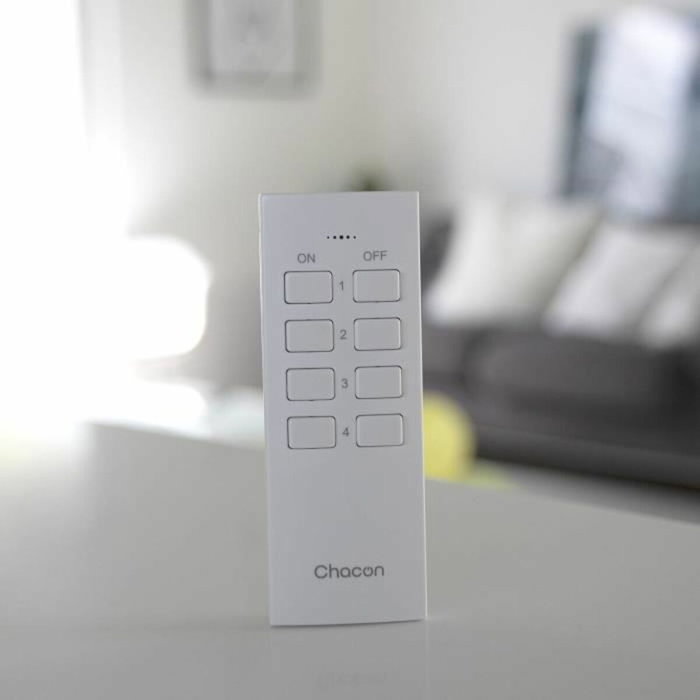 Chacon Set de 2 mini prises On/Off 2300 W avec télécommande - Blanc