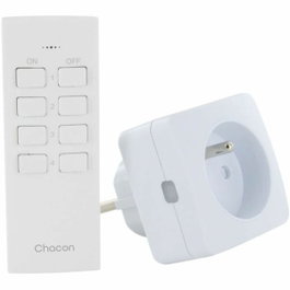 Chacon Set de 2 mini prises On/Off 2300 W avec télécommande - Blanc