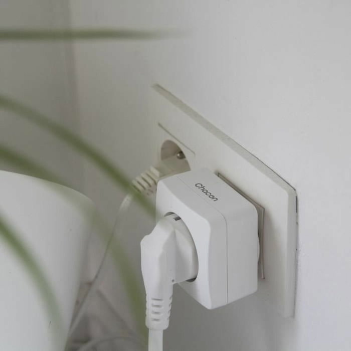 Chacon Set de 2 mini prises On/Off 2300 W avec télécommande - Blanc