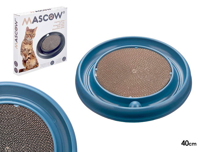 MASCOW Griffoir Rond en Plastique 40cm Bleu et Gris