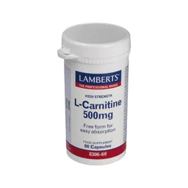 Lamberts L-Carnitina 500 mg 60 gélules Complément alimentaire