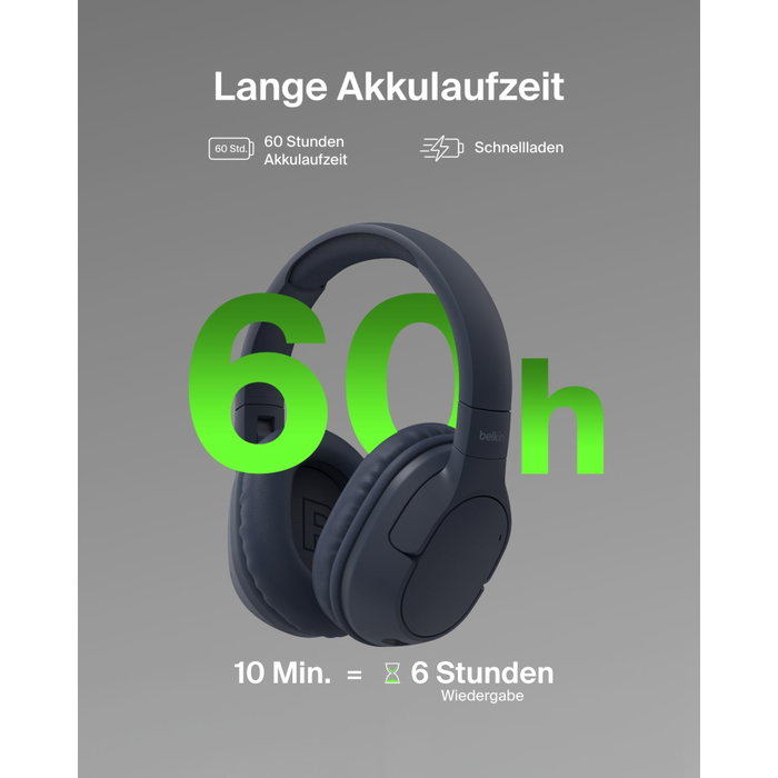 Belkin Soundform Surround Bleu Over-Ear Sans Fil AUD009hqBL