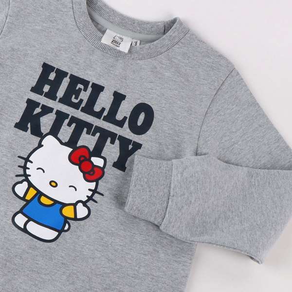 Hello Kitty Sweat-shirt en coton brushed pour fille 12 ans - Taille 12 ans - Gris - Cerdà Hello Kitty Sweat-shirt en coton brushed pour fille 12 ans - Taille 12 ans - Gris - Cerdà