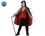 Déguisement Vampire Rouge avec Cape pour Garçon 7-9 Ans - Costume Halloween Thématique en Polyester Composé de Pantalon, Cape, Chemise et Col