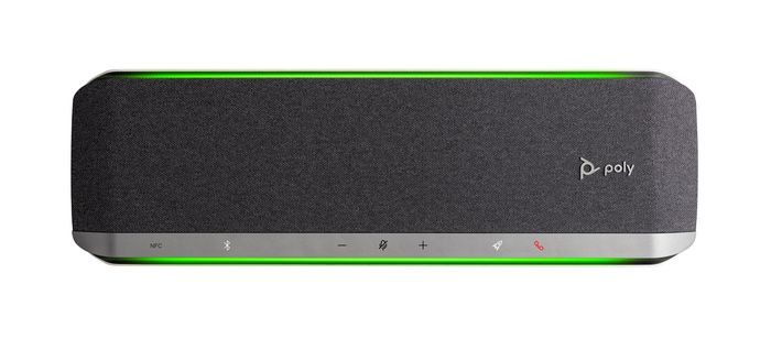 Poly Sync 60 - Haut-parleur intelligent pour salles de réunion - Audio plein duplex, 2 haut-parleurs 50 mm, connexion USB et Bluetooth, NFC
