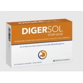 Specchiasol Digersol 20 comprimés à mâcher - Complément alimentaire pour l'équilibre acide de l'estomac