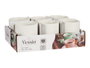 VESSIA Tasse de petit-déjeuner en porcelaine blanche 36cl, lot de 24 pièces empilables