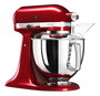 Kitchenaid 5KSM175PSECA Robot de cuisine Artisan, 4,8L, avec bol et accessoires inox, Rouge Grenat