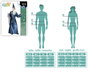 Déguisement Magicien Adulte Homme Brillant Azul, Ensemble 4 Pièces (Cape, Tunique, Chapeau, Ceinture) - Taille XL