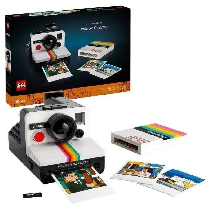 LEGO 21345 Ideas Maquette à Construire pour Adultes - Appareil Photo Polaroid OneStep SX-70 avec Détails Visuel, Viseur et Autocollants LEGO 21345 Ideas Maquette à Construire pour Adultes - Appareil Photo Polaroid OneStep SX-70 avec Détails Visuel, Viseur et Autocollants