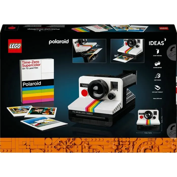 LEGO 21345 Ideas Maquette à Construire pour Adultes - Appareil Photo Polaroid OneStep SX-70 avec Détails Visuel, Viseur et Autocollants LEGO 21345 Ideas Maquette à Construire pour Adultes - Appareil Photo Polaroid OneStep SX-70 avec Détails Visuel, Viseur et Autocollants