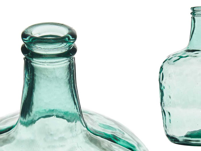 Giftdecor Bouteille Décorative en Verre Carafe 4 L Transparent 19x30x19 cm Verre Recyclé (Set de 4)