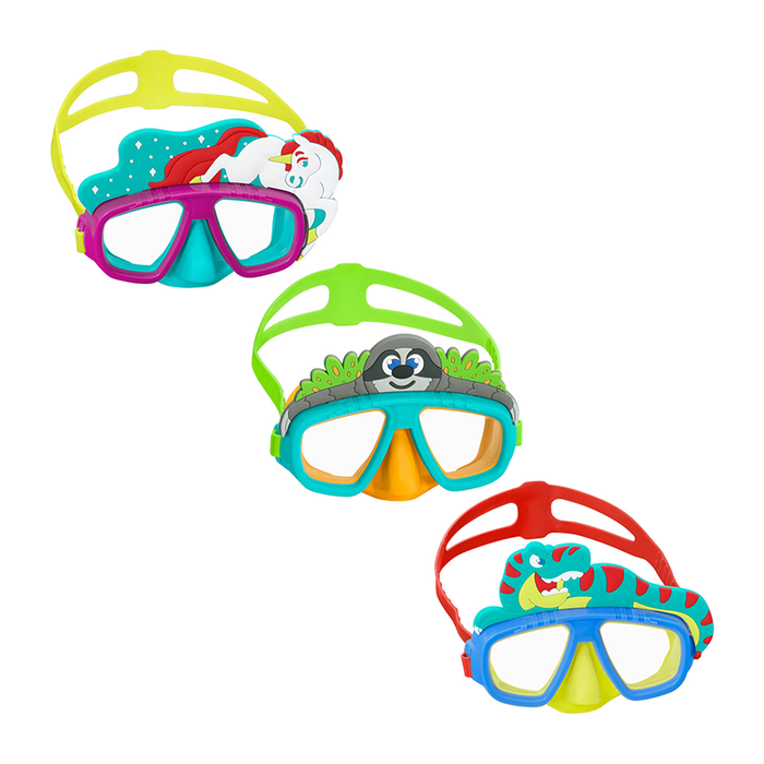 Bestway 22064 Masque de Plongée Enfant avec Sangle Anatomique +3 Ans Bestway 22064 Masque de Plongée Enfant avec Sangle Anatomique +3 Ans
