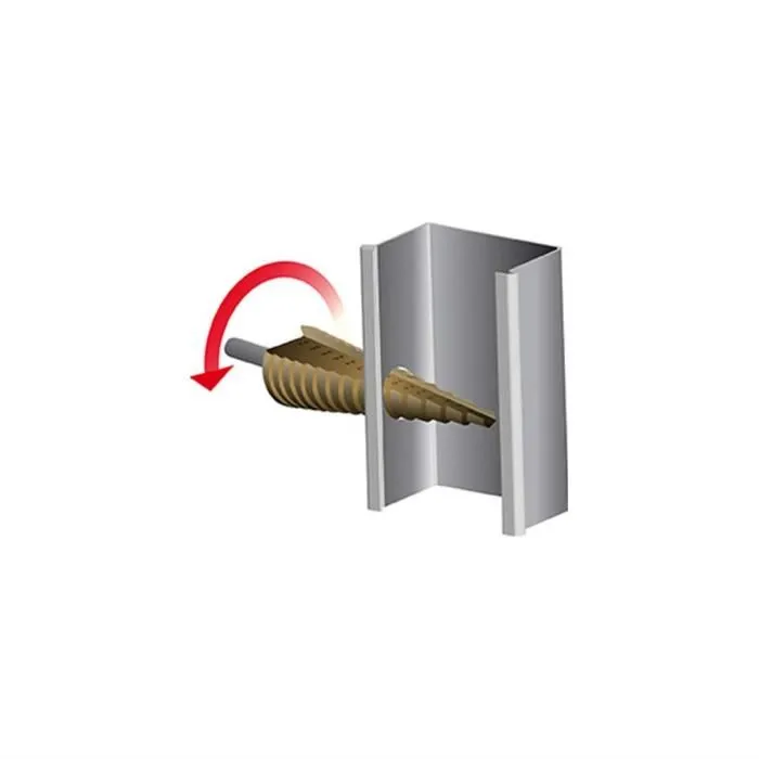 Fartools Foret conique à queue cylindrique pour perçage précis, diamètre Ø4 à 32 mm