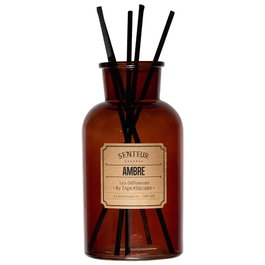 Home Deco Factory Diffuseur en verre avec bâtonnets 500 ml