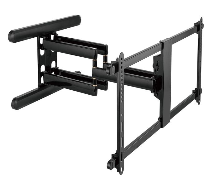 Vivolink Support mural professionnel avec bras, noir brillant, capacité 70 kg