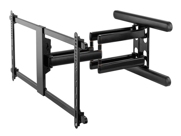 Vivolink Support mural professionnel avec bras, noir brillant, capacité 70 kg