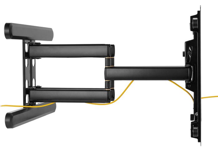 Vivolink Support mural professionnel avec bras, noir brillant, capacité 70 kg